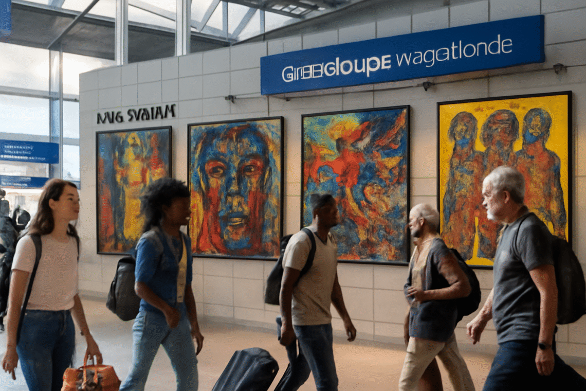 découvrez l'exposition captivante de l'artiste joël nankin à l'aéroport guadeloupe maryse condé, où son œuvre unique et inspirante met en lumière la culture locale et invite les voyageurs à une immersion artistique inédite.