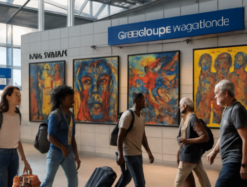 découvrez l'exposition captivante de l'artiste joël nankin à l'aéroport guadeloupe maryse condé, où son œuvre unique et inspirante met en lumière la culture locale et invite les voyageurs à une immersion artistique inédite.