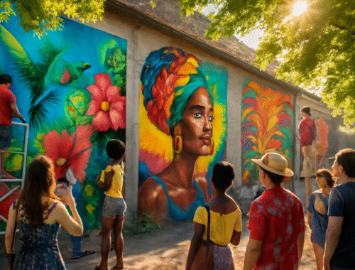 découvrez le festival street art qui célèbre la culture créative de la guadeloupe, désormais présent à la ferté-macé. plongez dans un univers vibrant d'œuvres colorées et d'artistes talentueux, et laissez-vous inspirer par l'énergie dynamique de cette forme d'expression artistique.
