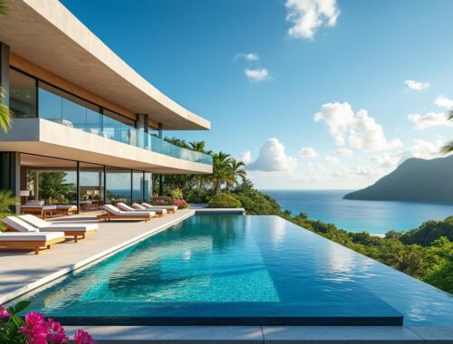 découvrez une villa d’exception à saint-françois, équipée d'une piscine privée. profitez d'un séjour inoubliable au cœur des caraïbes avec ibaia immobilier, votre partenaire pour des vacances de rêve.