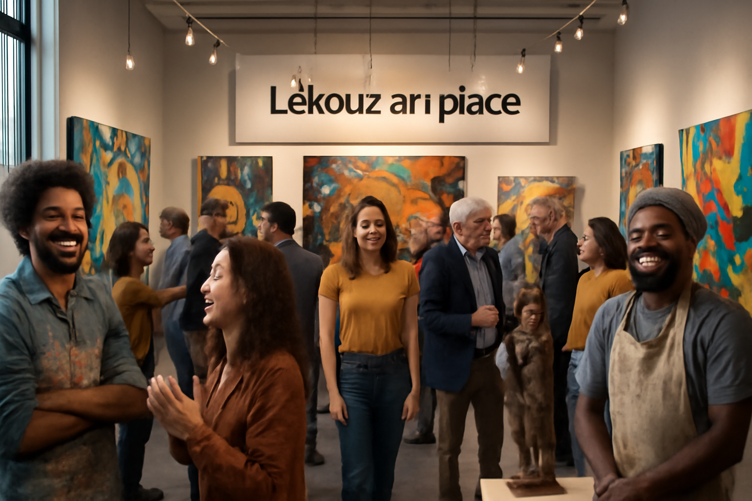 découvrez l'inauguration du lékouz art place, une exposition collective rassemblant des artistes talentueux. plongez dans un univers créatif riche en émotions et en découvertes artistiques uniques.