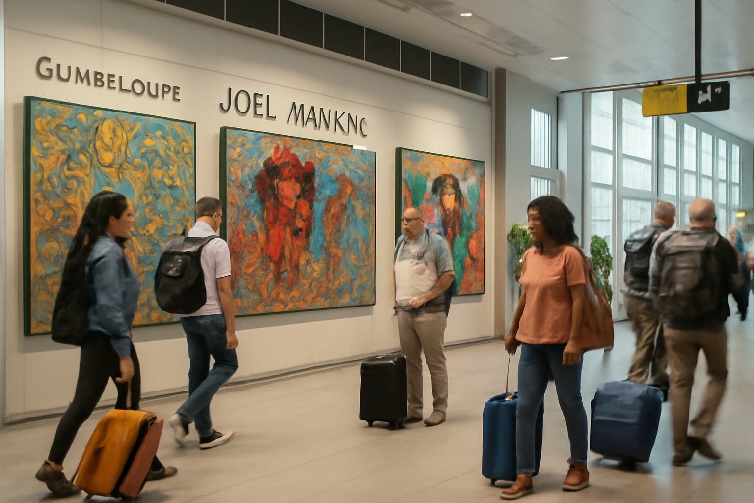 découvrez l'exposition dédiée à l'artiste joël nankin, mise à l'honneur à l'aéroport guadeloupe maryse condé. plongez dans son univers créatif à travers des œuvres uniques qui célèbrent la culture guadeloupéenne et l'inspiration de l'art contemporain.
