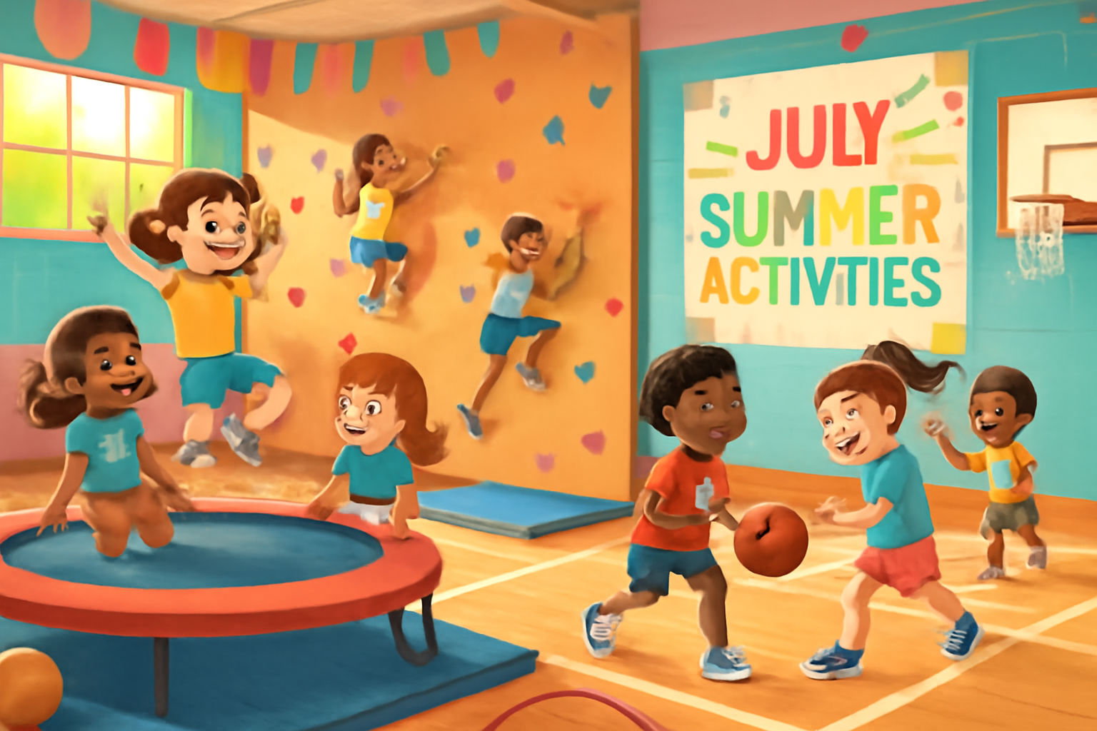 découvrez gym art, un espace dédié aux enfants, qui ouvre ses portes tout au long du mois de juillet. offrez à vos petits des activités ludiques et sportives pour développer leur créativité et leurs compétences. inscrivez-vous dès maintenant !
